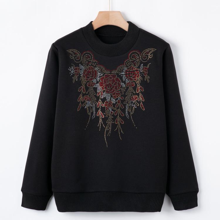 Осенний базовый свитер для женщин среднего и пожилого возраста, модный свитер с яркими бриллиантами в стиле бабушки, утепленный флисом, осенняя одежда нового стиля 3XL чёрный
Осенний базовый свитер для женщин среднего и пожилого возраста, модный свитер с яркими бриллиантами в стиле бабушки, утепленный флисом, осенняя одежда нового стиля 3XL чёрный