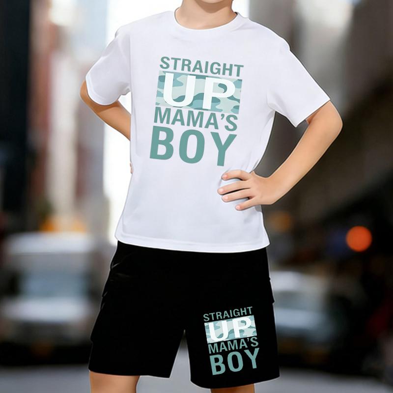 Boys 2 Piece Mama s Boy themed print Outfit, Short Sleeve T-Shirt and Shorts Set for Kids Age 5-14,Black and White Sporty Casual Summer Clothes 13-14 Years
Boys 2 Piece Mama s Boy themed print Outfit, Short Sleeve T-Shirt and Shorts Set for Kids Age 5-14,Black and White Sporty Casual Summer Clothes 13-14 Years