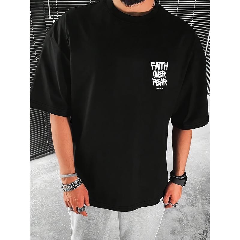 European sizes Men s Faith Over Fear Graphic T-Shirt, Summer Casual Tee with Bold Letter Print, Round Neck Short Sleeve for Outdoor Activities 4XL
European sizes Men s Faith Over Fear Graphic T-Shirt, Summer Casual Tee with Bold Letter Print, Round Neck Short Sleeve for Outdoor Activities 4XL