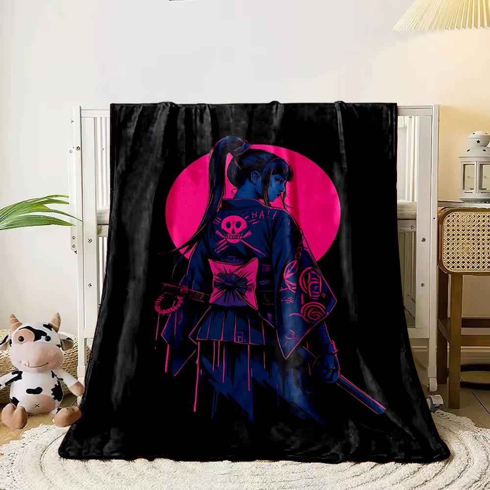 A samurai-inspired figure in blue, against a vivid pink circular backdrop. for all seasons blanket lunch break throw gift 80cm x 120cm
A samurai-inspired figure in blue, against a vivid pink circular backdrop. for all seasons blanket lunch break throw gift 80cm x 120cm