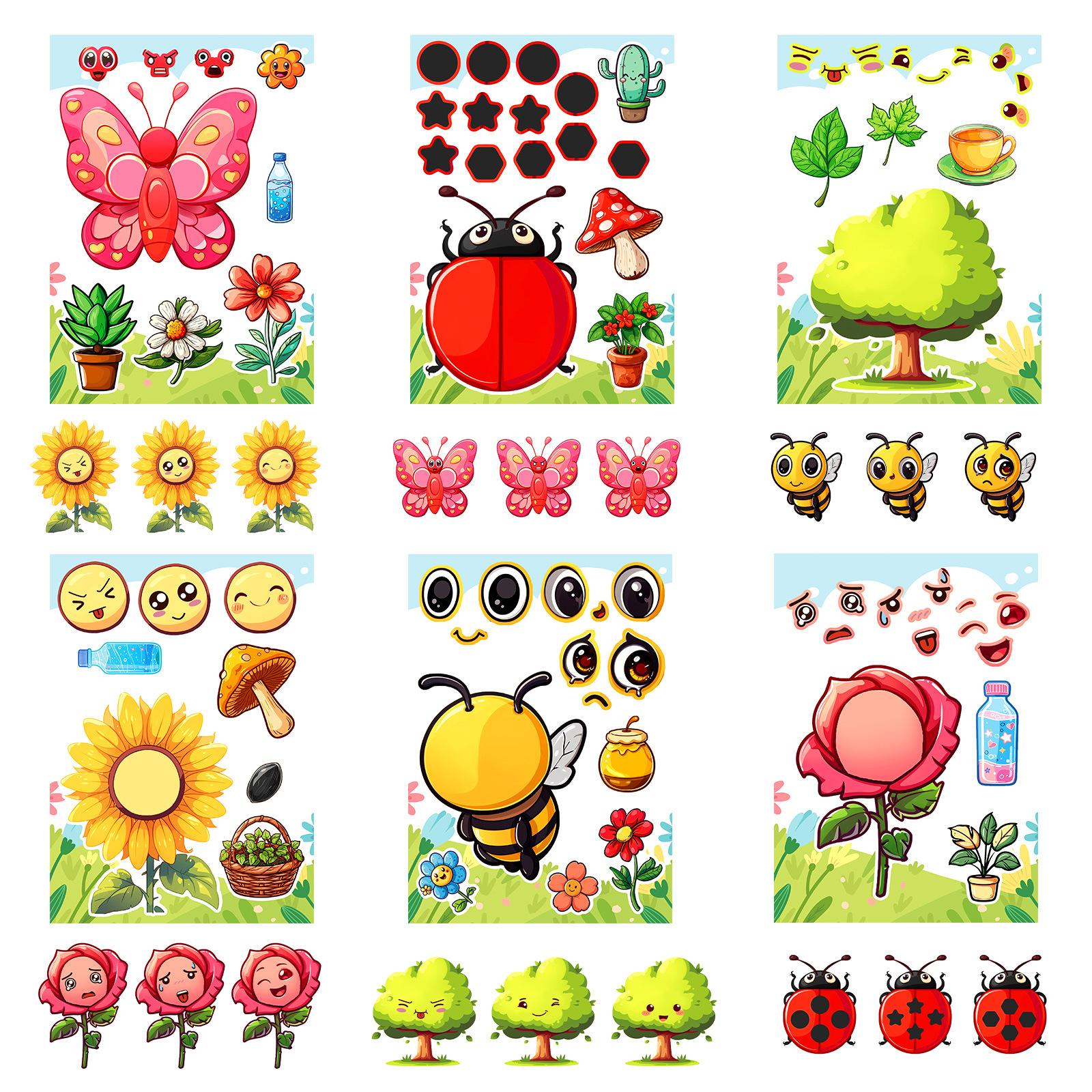 6 Garden Bees Butterfly Insect Series Face Changing Stickers Cute Cartoon Diy Girl Hand Account Stickers
6 Garden Bees Butterfly Insect Series Face Changing Stickers Cute Cartoon Diy Girl Hand Account Stickers