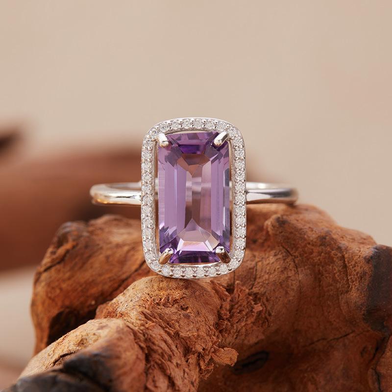 Rectangle Natural Citrine Amethyst Ring Women S S925 Sterling Silver Color Treasure Ring Jewelry
Rectangle Natural Citrine Amethyst Ring Women S S925 Sterling Silver Color Treasure Ring Jewelry