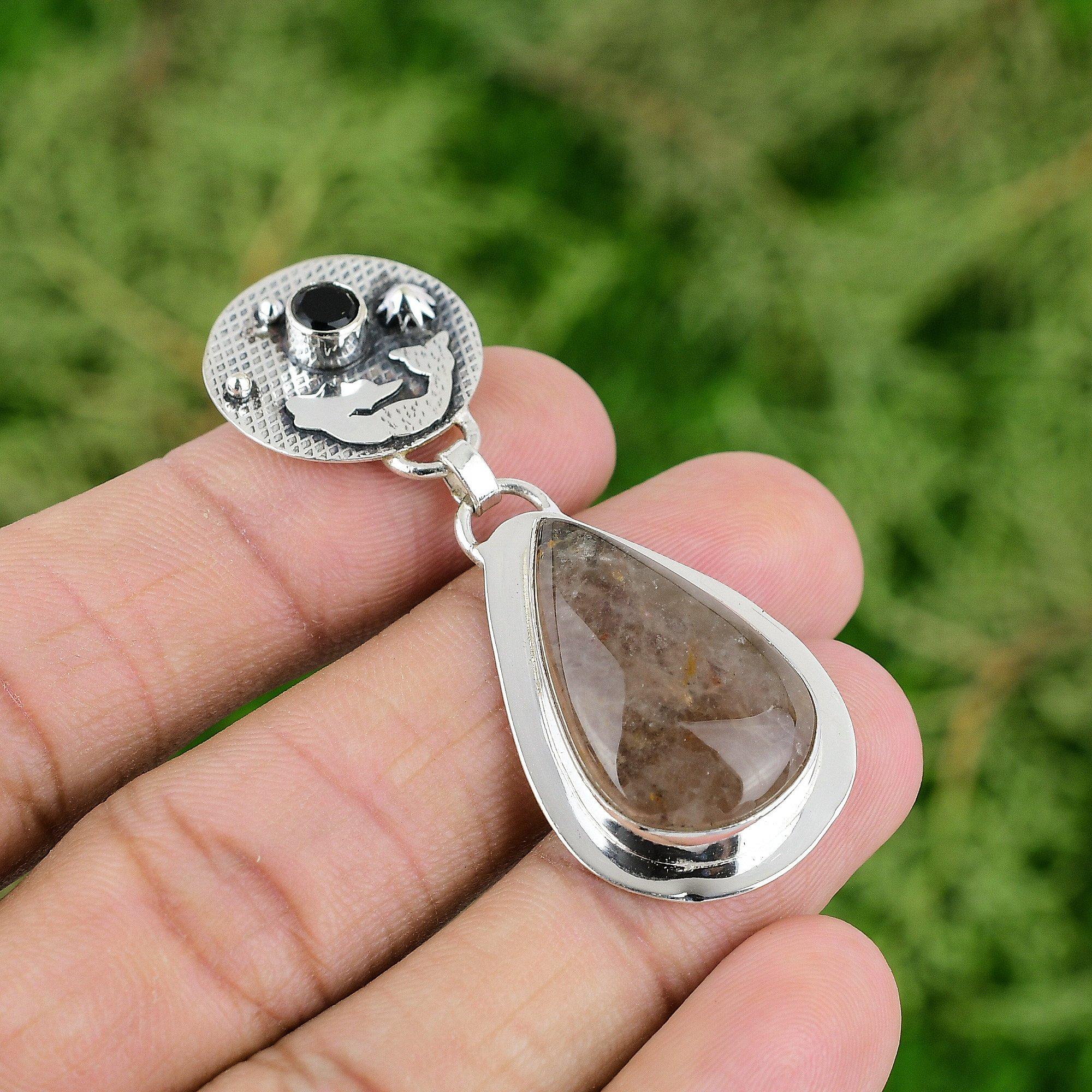 Elestial Quartz Pendant 925 Sterling Silver Pendant Gemstone Pendant Handmade Silver Jewelry Gifts For Her
Elestial Quartz Pendant 925 Sterling Silver Pendant Gemstone Pendant Handmade Silver Jewelry Gifts For Her