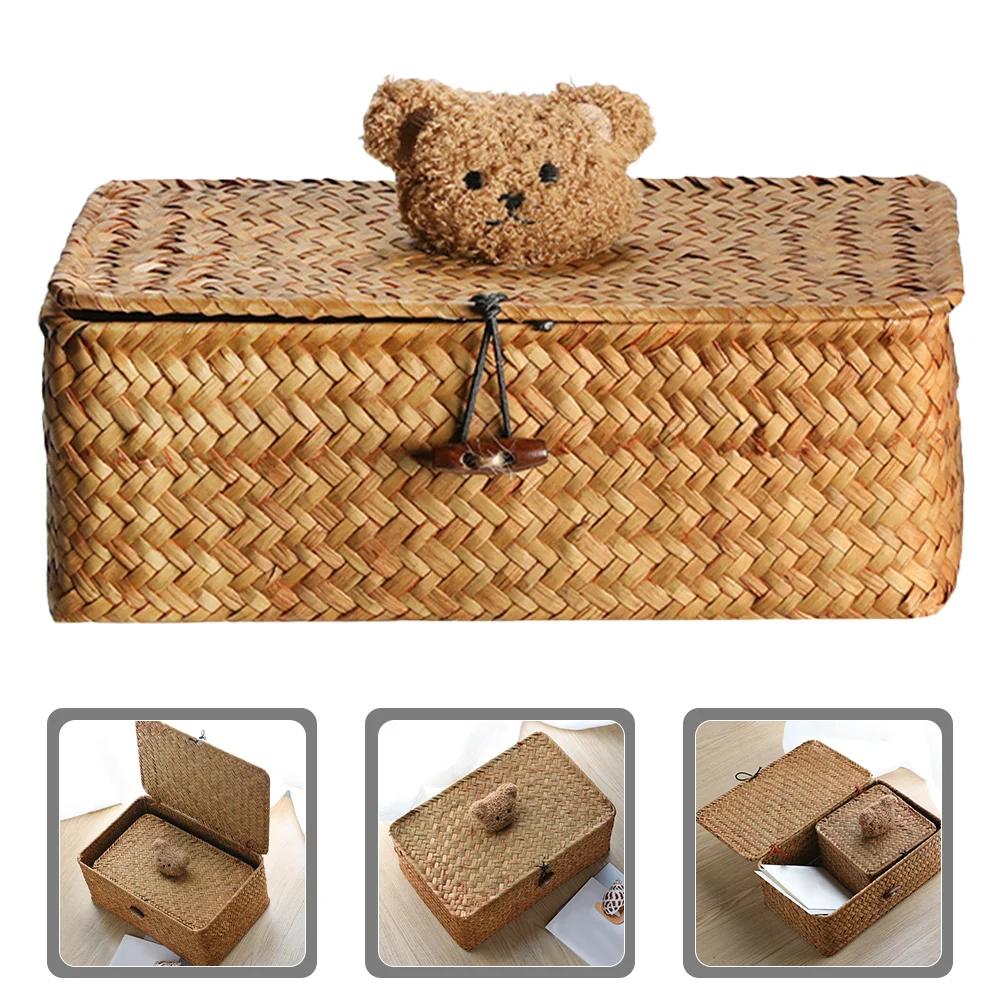 23x13cm Bear Themed Storage Box Woven Basket Household Container Desktop ganizer Countertop Baskets Home Storage 23x13cm
23x13cm Bear Themed Storage Box Woven Basket Household Container Desktop ganizer Countertop Baskets Home Storage 23x13cm
