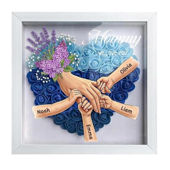 Personalized Mommy Holding Hands Shadow Box with Ring And Manicure, Custom Names Floral Heart Picture Frame, Mother s Day Gifts for Mom Grandma S H
Personalized Mommy Holding Hands Shadow Box with Ring And Manicure, Custom Names Floral Heart Picture Frame, Mother s Day Gifts for Mom Grandma S H