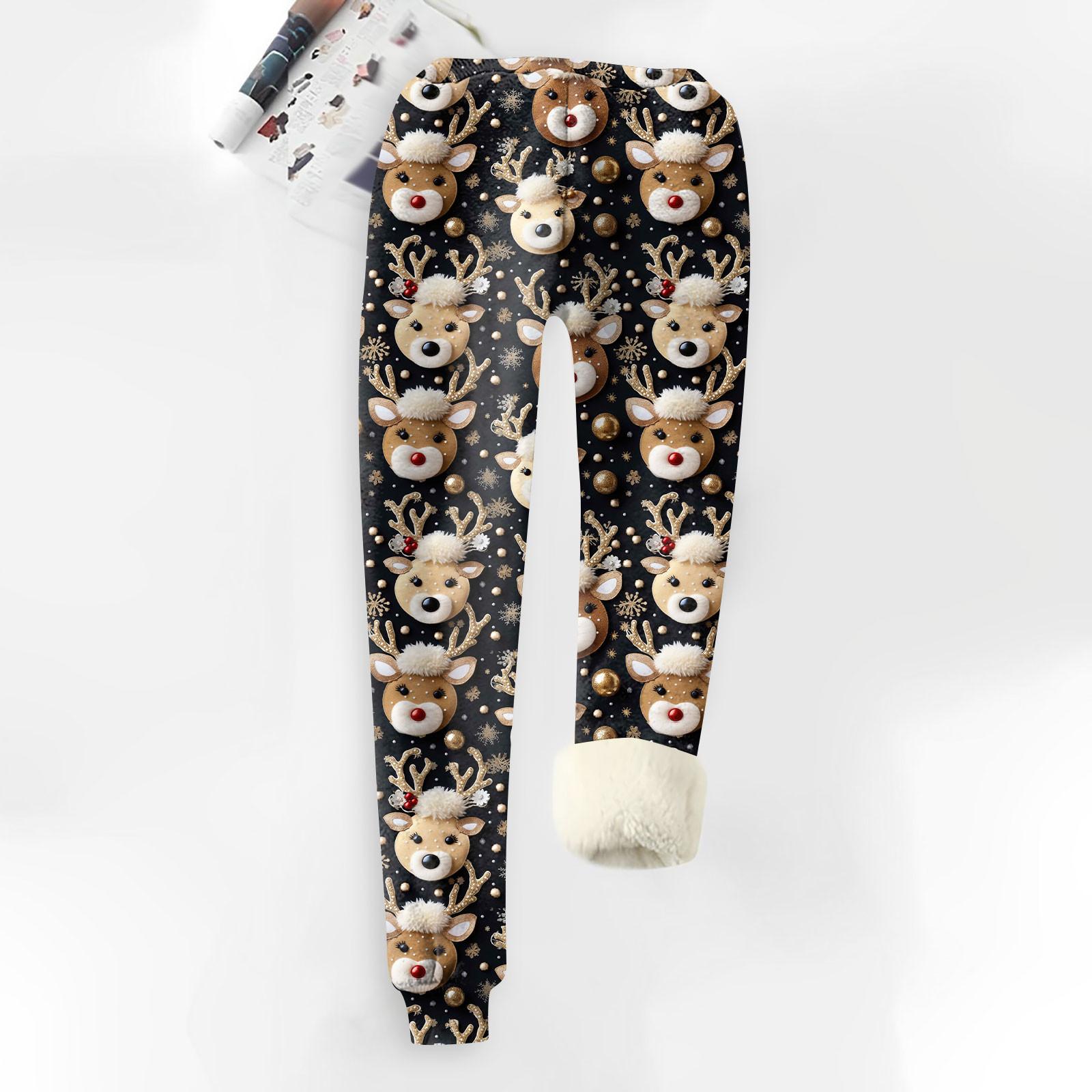 Женские модные рождественские спортивные свободные утолщенные теплые флисовые брюки с принтом M чёрный
Женские модные рождественские спортивные свободные утолщенные теплые флисовые брюки с принтом M чёрный
