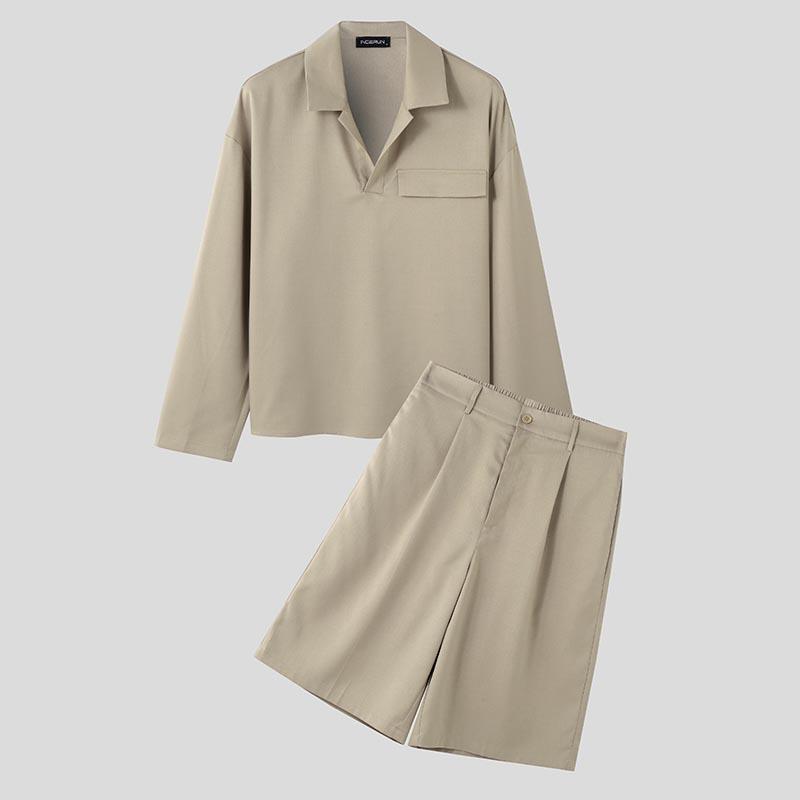 INCERUN Костюмы-двойки Мужские рубашки с длинным рукавом и свободные брюки-капри на молнии 5XL хаки
INCERUN Костюмы-двойки Мужские рубашки с длинным рукавом и свободные брюки-капри на молнии 5XL хаки