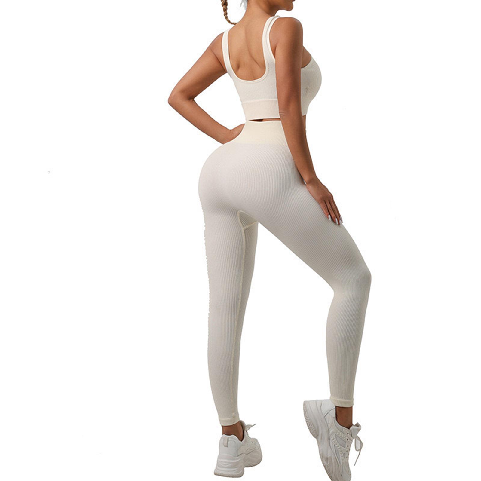 Women s Fashion U Neck Sleeveless Top High Waist Tight Fit Fitness Running Sports Pants Yoga Two Piece Set M білий
Women s Fashion U Neck Sleeveless Top High Waist Tight Fit Fitness Running Sports Pants Yoga Two Piece Set M білий