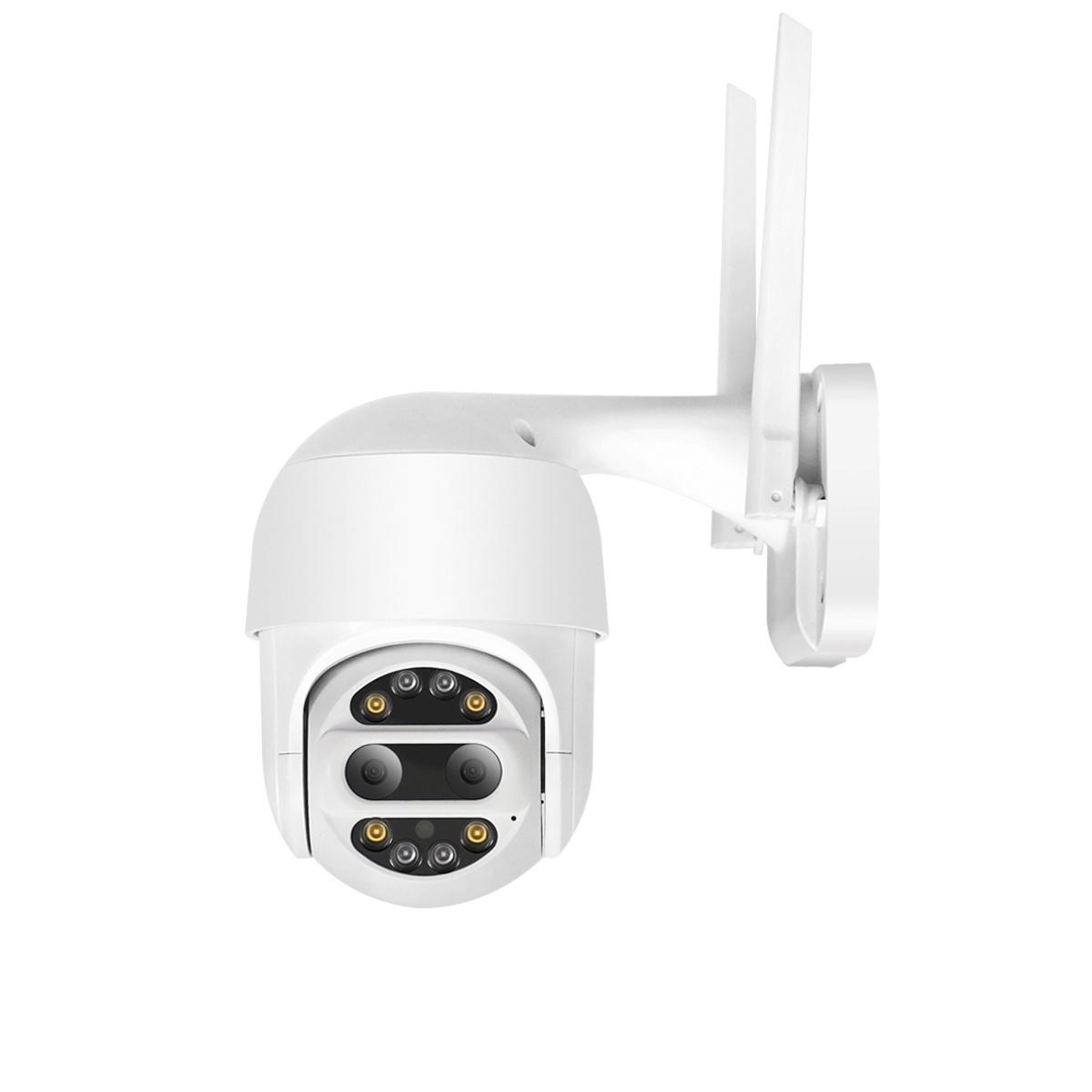 Найновіший подвійний об єктив 1080P 5MP Wi-Fi зовнішня камера відеоспостереження 4-кратне цифрове збільшення Бездротова швидкісна купольна система автоматичного відстеження Сирени та світлова камера безпеки No TF Card US білий
Найновіший подвійний об єктив 1080P 5MP Wi-Fi зовнішня камера відеоспостереження 4-кратне цифрове збільшення Бездротова швидкісна купольна система автоматичного відстеження Сирени та світлова камера безпеки No TF Card US білий