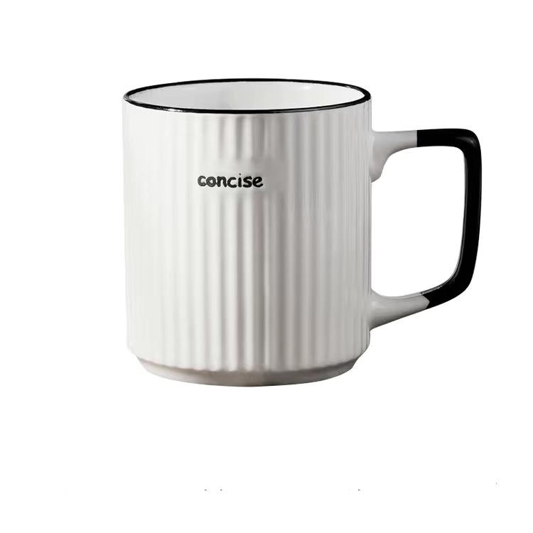 Простая полосатая чашка в скандинавском стиле Керамическая чашка Чашка для воды Чашка для молока Чашка для завтрака