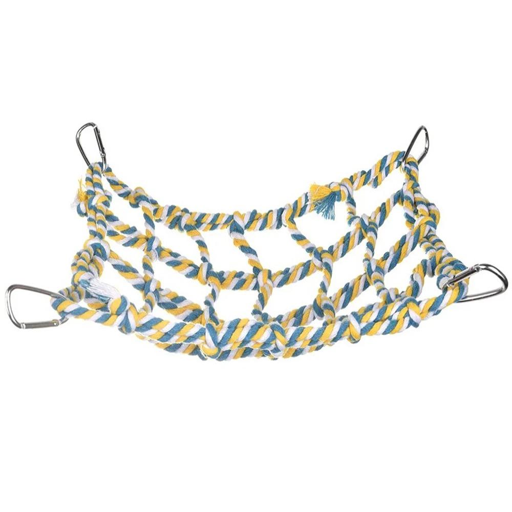 Creative Cotton Rope Pet Climbing Net Colorful with Hook Hammock Net Parrot Small Animal жовтий
Creative Cotton Rope Pet Climbing Net Colorful with Hook Hammock Net Parrot Small Animal жовтий