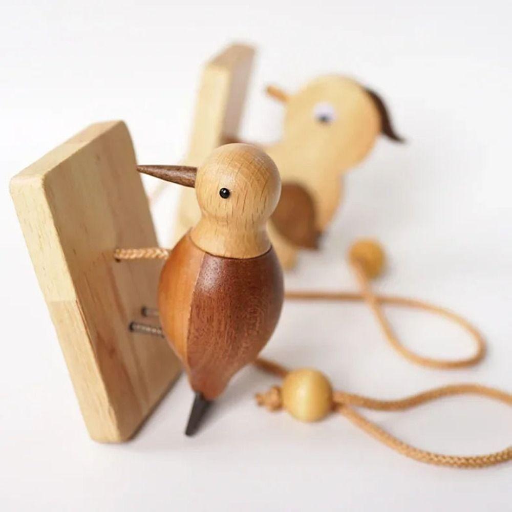 Handmade Pendant Doorbell Retro Wooden Woodpecker Distinctive Knocking Sound Door Knocker Gift style 2
Handmade Pendant Doorbell Retro Wooden Woodpecker Distinctive Knocking Sound Door Knocker Gift style 2