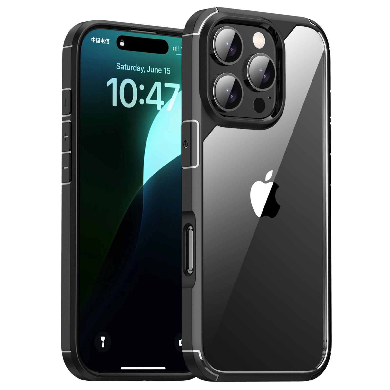 IPAKY For iPhone 16 Pro Case Shockproof PC+TPU Clear Back Phone Cover Black
IPAKY For iPhone 16 Pro Case Shockproof PC+TPU Clear Back Phone Cover Black