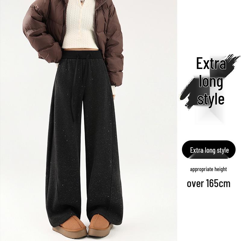 Fine Glitter High-Waisted Wide-Leg Pants with Drawstring - Women s Autumn/Winter Thick Plus Velvet Lazy Style Long Pants XL
Fine Glitter High-Waisted Wide-Leg Pants with Drawstring - Women s Autumn/Winter Thick Plus Velvet Lazy Style Long Pants XL