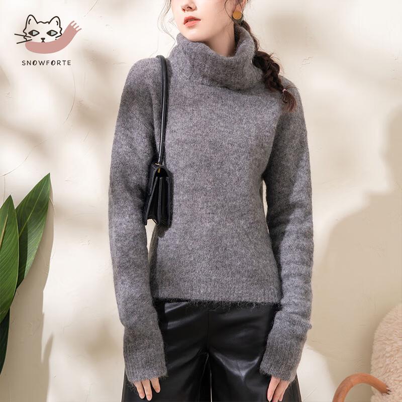 Женский осенне-зимний толстый свитер с высоким воротом из смесовой шерсти Snuofde M
Женский осенне-зимний толстый свитер с высоким воротом из смесовой шерсти Snuofde M