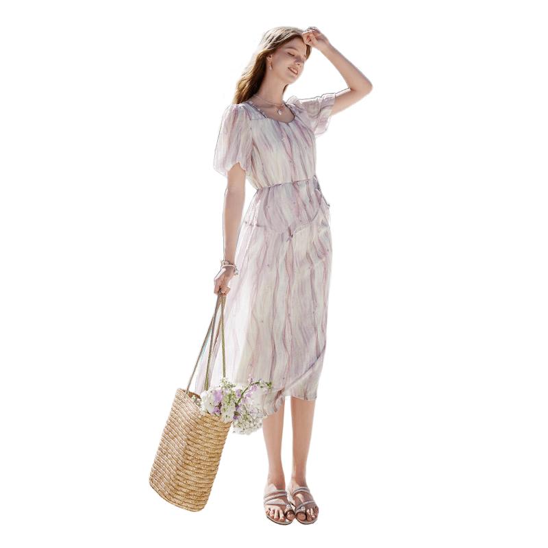 Women s Gradient Bubble Sleeve High-Waist Vacation Dress M
Women s Gradient Bubble Sleeve High-Waist Vacation Dress M