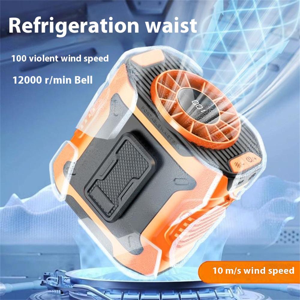 M360 High Speed Motor Waist Fan 100 Speeds Adjustable Digital Display Portable Neck Fan with LED Light Orange
M360 High Speed Motor Waist Fan 100 Speeds Adjustable Digital Display Portable Neck Fan with LED Light Orange