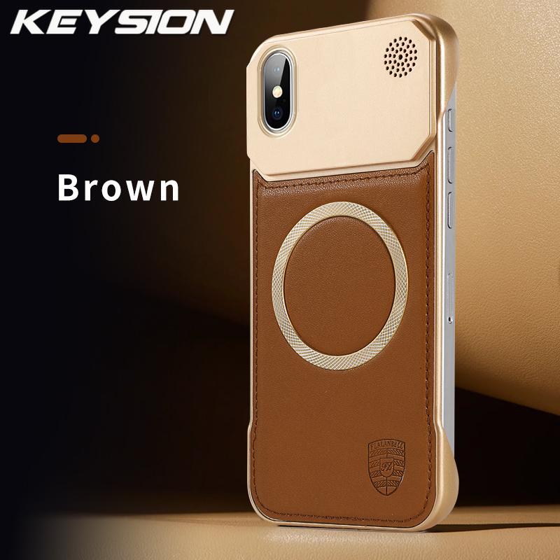 KEYSION Роскошный магнитный чехол для телефона из ПУ кожи для ароматерапии для iPhone X XS Max, беспроводная зарядка, безрамочная задняя крышка for iPhone XS коричневый
KEYSION Роскошный магнитный чехол для телефона из ПУ кожи для ароматерапии для iPhone X XS Max, беспроводная зарядка, безрамочная задняя крышка for iPhone XS коричневый