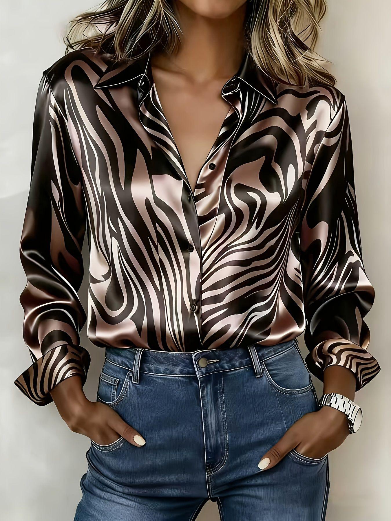 Women s everyday blouse with a zebra pattern, suitable for parties and dates, business office wear, and versatile everyday fashionable clothing. XL
Women s everyday blouse with a zebra pattern, suitable for parties and dates, business office wear, and versatile everyday fashionable clothing. XL