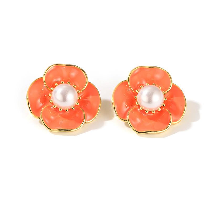Temperament sweet flower earrings French light luxury fashion high-end stud earrings women s niche dopamine color ear jewelry
Temperament sweet flower earrings French light luxury fashion high-end stud earrings women s niche dopamine color ear jewelry