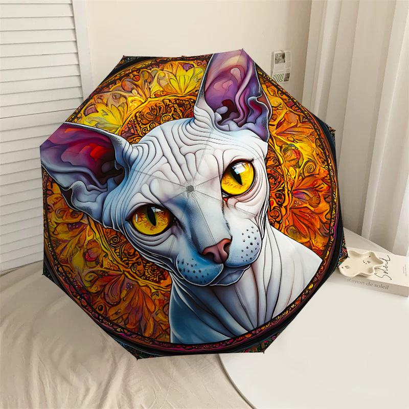 1PC Stained Glass Cat Umbrella-8-Rib Reinforced, Automatic Open, Lightweight & Durable, Cute Fashion Accessory for Outdoor-P82
1PC Stained Glass Cat Umbrella-8-Rib Reinforced, Automatic Open, Lightweight & Durable, Cute Fashion Accessory for Outdoor-P82