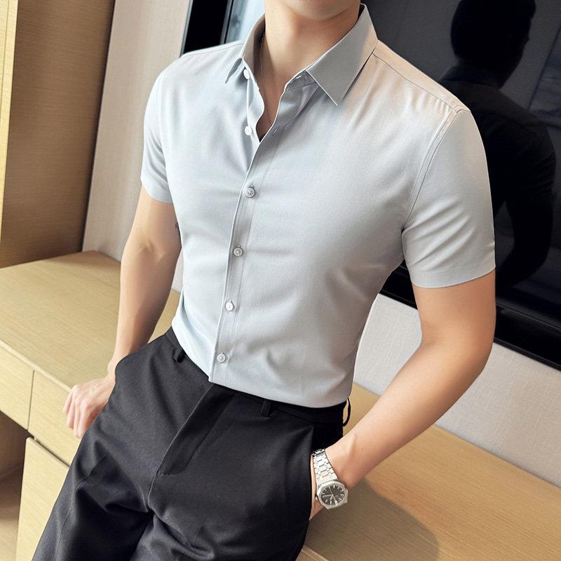 Men s Modal Business Casual Short-Sleeve Shirt, Slim Fit, Solid Color, Wrinkle-Free Ice Silk, High-End Dress Shirt 4XL
Men s Modal Business Casual Short-Sleeve Shirt, Slim Fit, Solid Color, Wrinkle-Free Ice Silk, High-End Dress Shirt 4XL