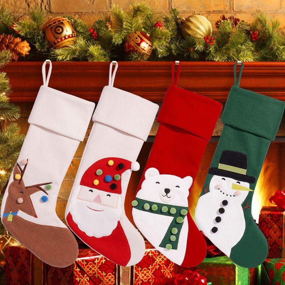 Hanging Ornament Christmas Gift Bag Xmas Decoration Candy Bag Soft Christmas Socks Party
Hanging Ornament Christmas Gift Bag Xmas Decoration Candy Bag Soft Christmas Socks Party