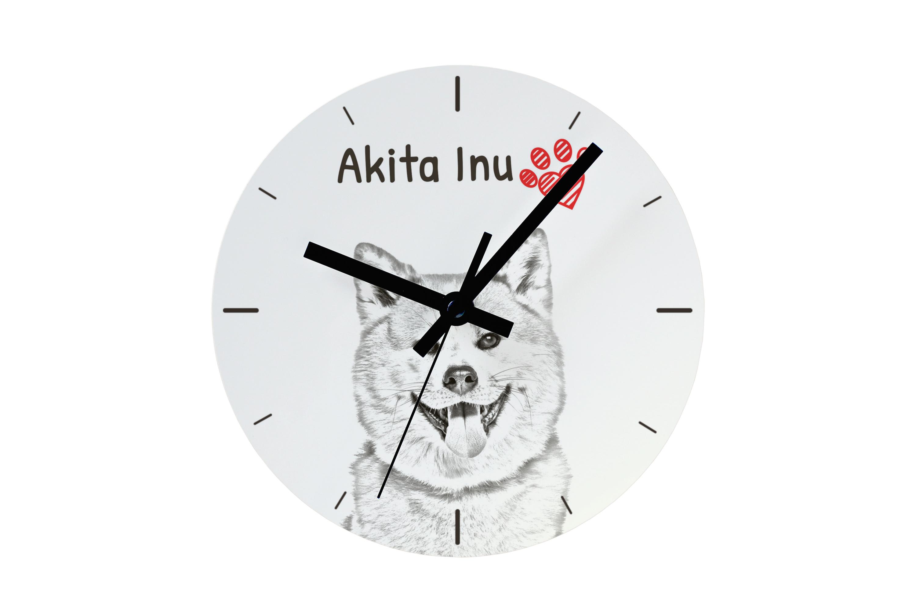 Akita, Akita Inu - wall clock with a dog, shelf clock with a print, personalized home decoration from the Art-Dog brand білий
Akita, Akita Inu - wall clock with a dog, shelf clock with a print, personalized home decoration from the Art-Dog brand білий