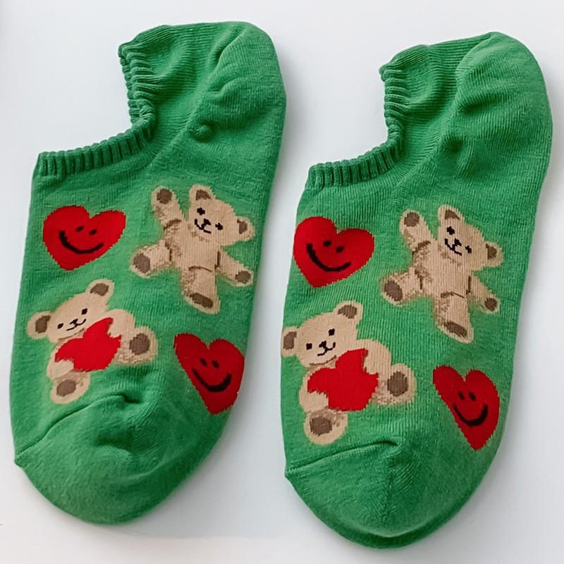 Женские летние тонкие простые мультяшные носки-лодочки с неглубоким вырезом, невидимые, не спадающие, с нескользящей подошвой 1 pair зелёный
Женские летние тонкие простые мультяшные носки-лодочки с неглубоким вырезом, невидимые, не спадающие, с нескользящей подошвой 1 pair зелёный