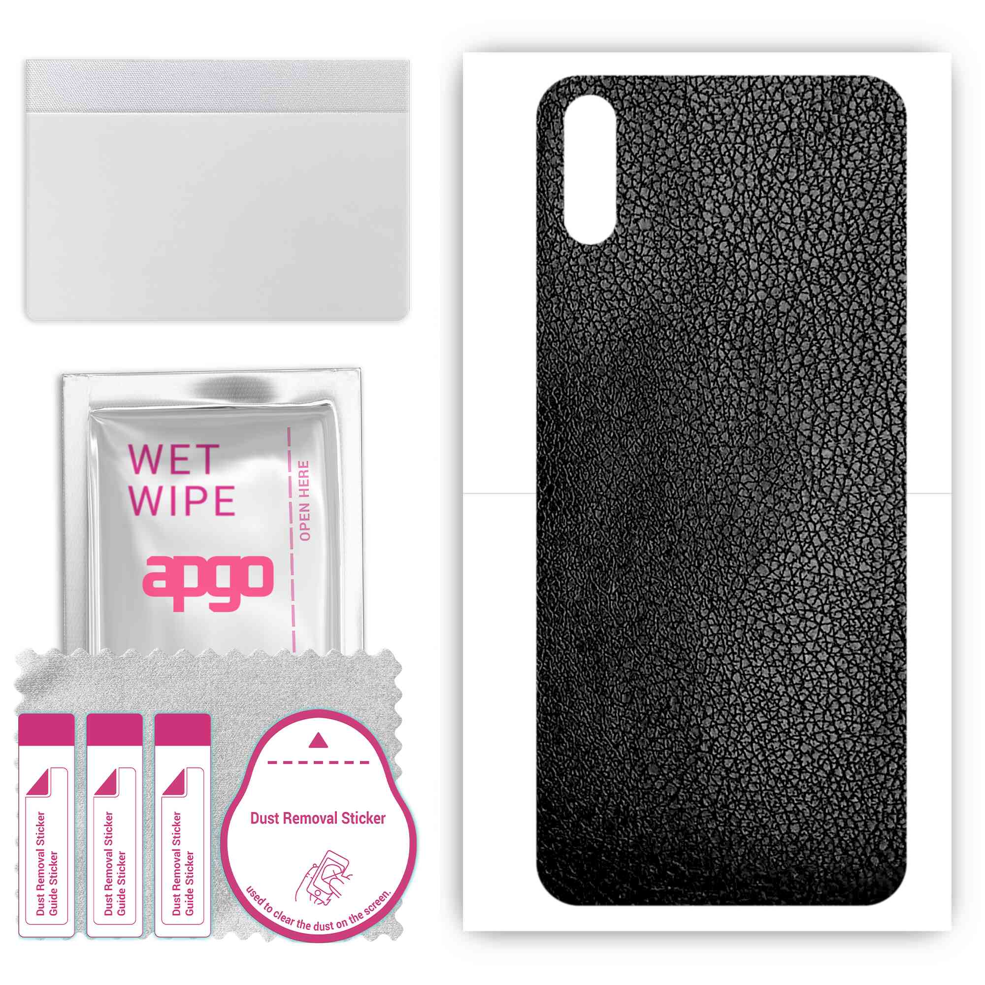 apgo Protective Skin Sticker for the back compatible with LG W11, Wrap Film, Foil, Vinyl - Pattern Black Leather
apgo Protective Skin Sticker for the back compatible with LG W11, Wrap Film, Foil, Vinyl - Pattern Black Leather