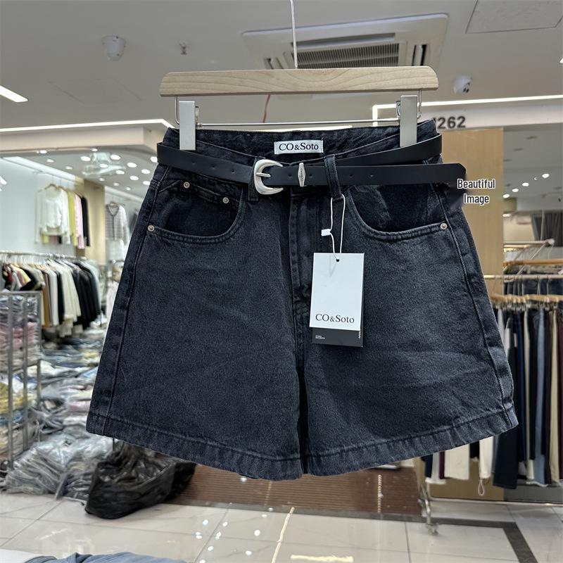 2025 Summer American Style Black High Waist Wide Leg A-line Denim Shorts S чорний
2025 Summer American Style Black High Waist Wide Leg A-line Denim Shorts S чорний