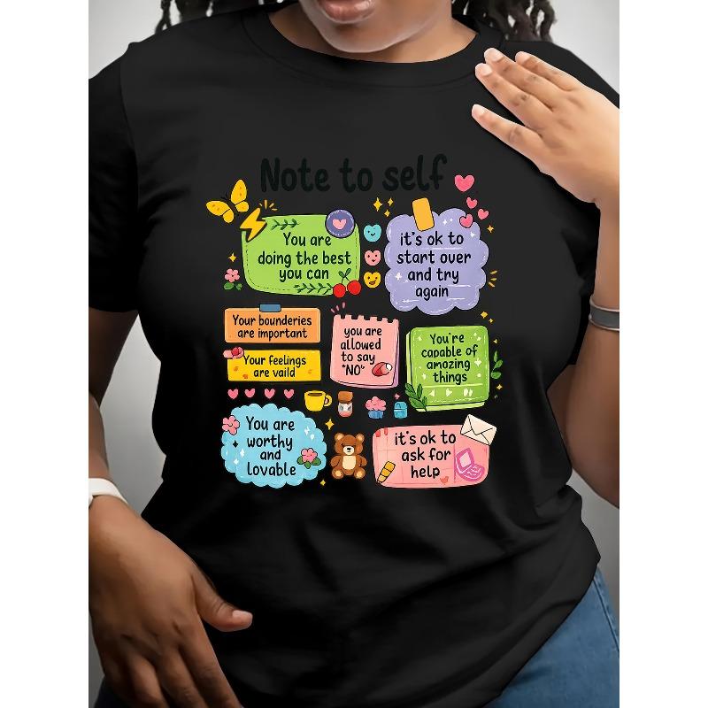Self-care Reminders, Inspirational Quotes, Women s Casual Short-sleeved Crew Neck T-shirt, Soft and Breathable Fabric, Machine Washable, S чёрный
Self-care Reminders, Inspirational Quotes, Women s Casual Short-sleeved Crew Neck T-shirt, Soft and Breathable Fabric, Machine Washable, S чёрный