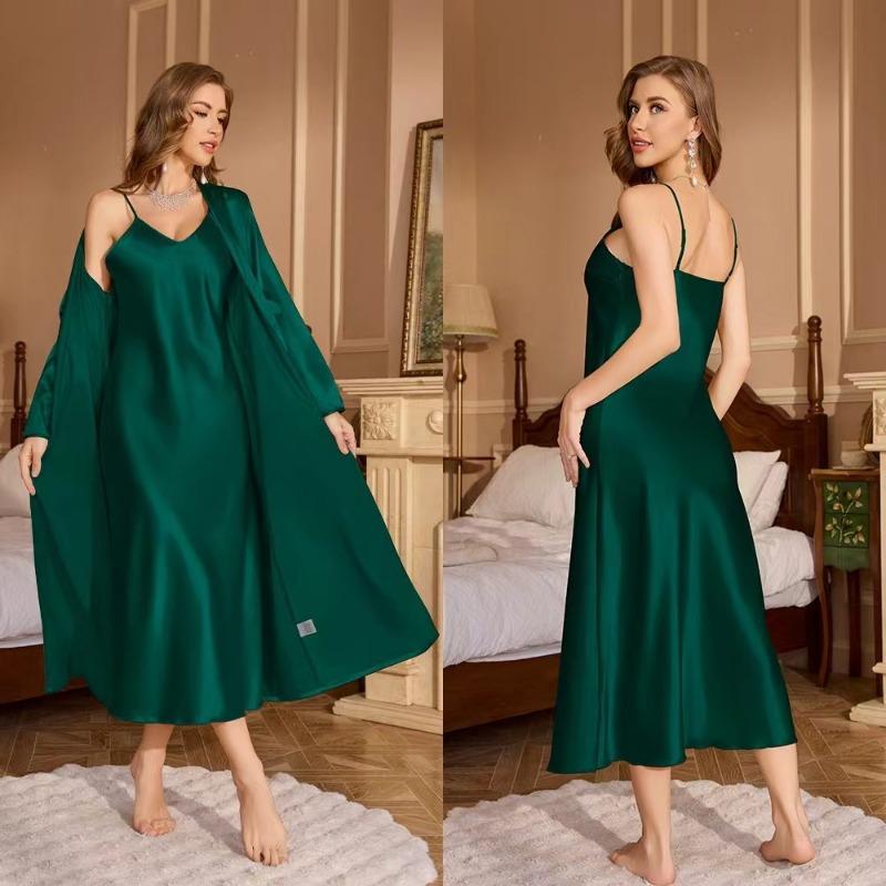 Уютные женские пижамы, женские ночные рубашки, 2 шт., атласные халаты, ночная рубашка 2XL зелёный
Уютные женские пижамы, женские ночные рубашки, 2 шт., атласные халаты, ночная рубашка 2XL зелёный