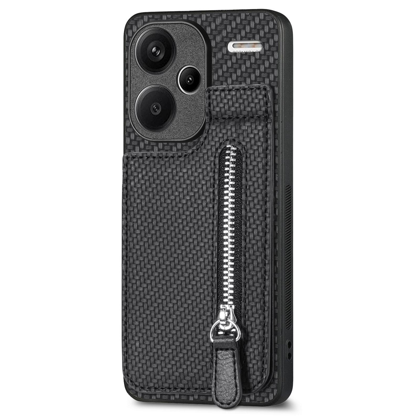 C1-03 For Xiaomi Redmi Note 13 Pro+ 5G Case Zipper Pocket Vertical Kickstand Carbon Fiber Phone Cover Black
C1-03 For Xiaomi Redmi Note 13 Pro+ 5G Case Zipper Pocket Vertical Kickstand Carbon Fiber Phone Cover Black