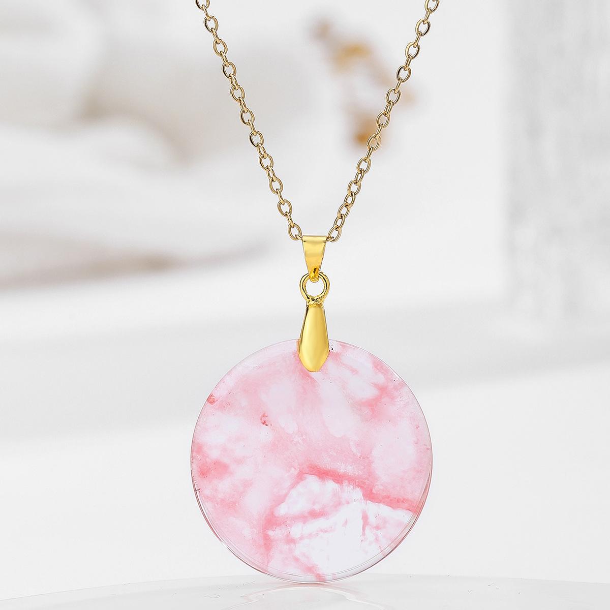 1pc Round Slice Stone Pendent Necklace Natural Tiger Eye Lapis Lazuli Stone Chain Necklace Exquisite Jewelry Gift For Women
1pc Round Slice Stone Pendent Necklace Natural Tiger Eye Lapis Lazuli Stone Chain Necklace Exquisite Jewelry Gift For Women