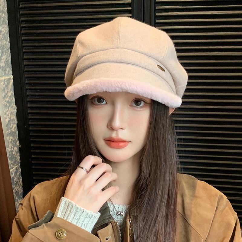 Autumn and winter hat women s retro velvet octagonal hat versatile face small beret warm painter hat One Size
Autumn and winter hat women s retro velvet octagonal hat versatile face small beret warm painter hat One Size