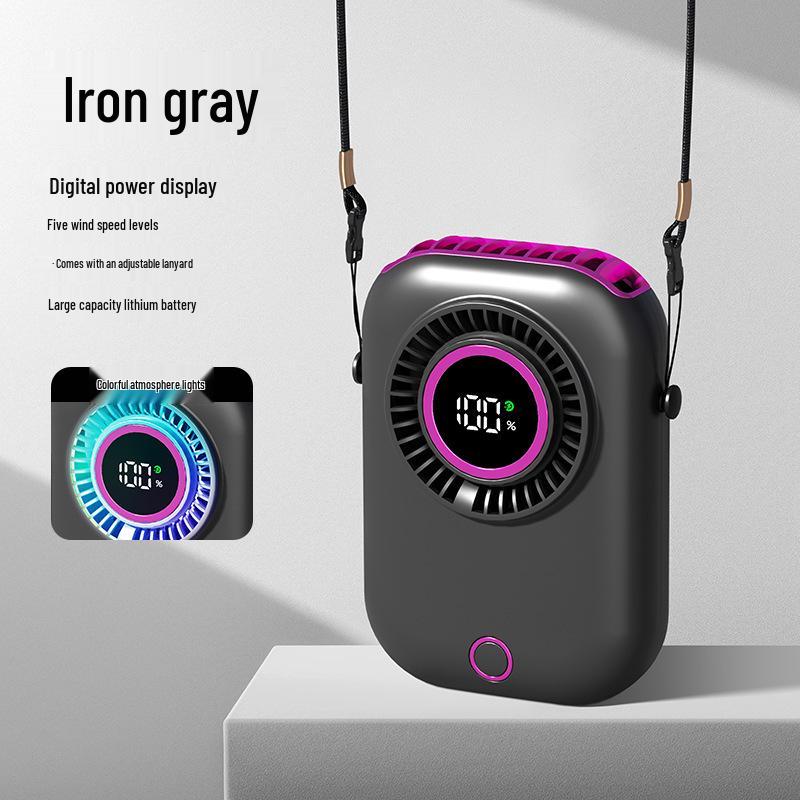 Adjustable Neck-Hanging Fan with Seven Colors and Smart Digital Display USB Cable
Adjustable Neck-Hanging Fan with Seven Colors and Smart Digital Display USB Cable