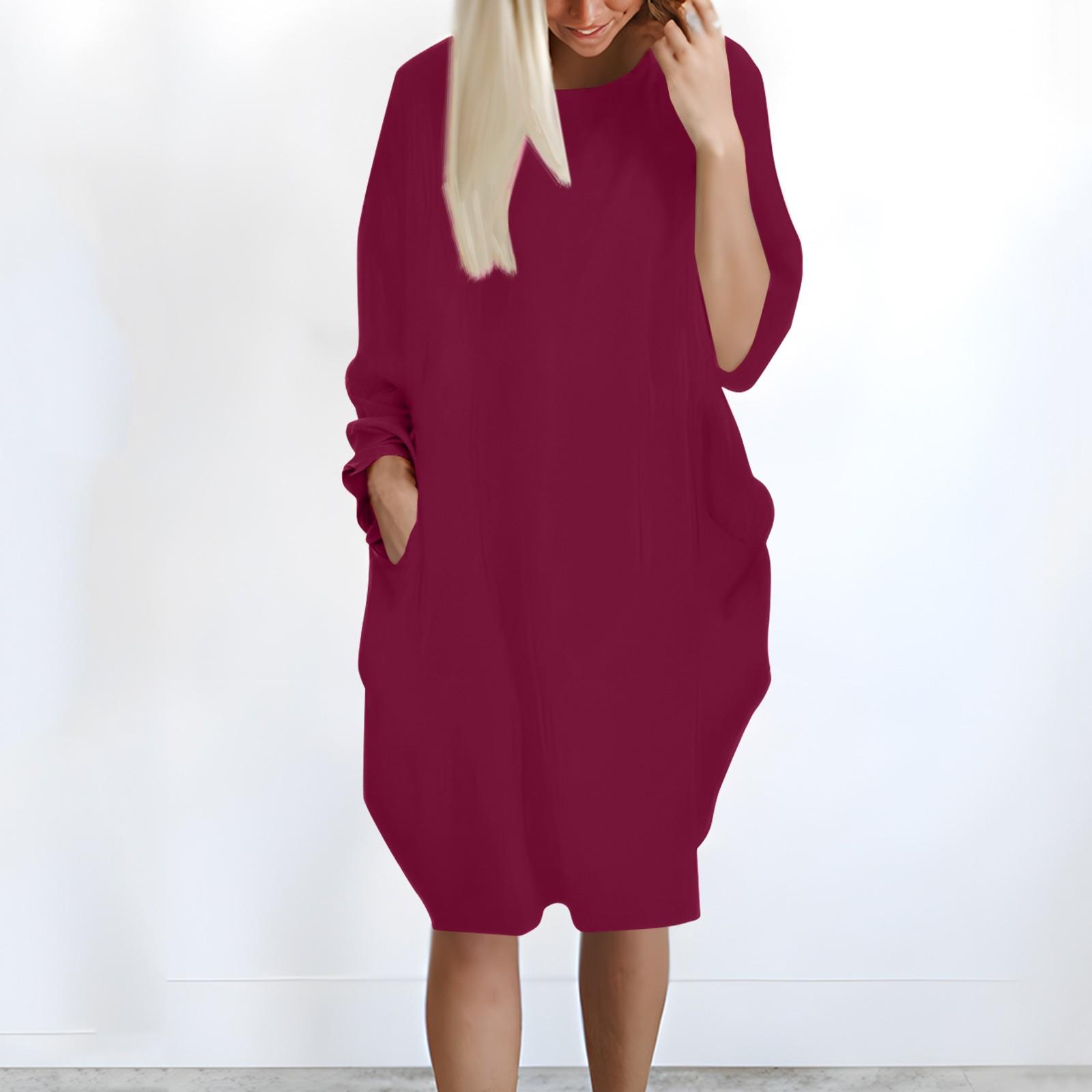 Women s Casual Baggy Pocket Long Sleeve Plus Size Long Sleeve Dress M
Women s Casual Baggy Pocket Long Sleeve Plus Size Long Sleeve Dress M