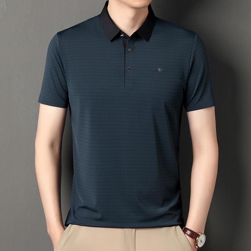 Men s Lapel Short-Sleeved T-shirt Men s Summer Youth High-End Fashion Striped Polo Shirt Men s Clothing
Men s Lapel Short-Sleeved T-shirt Men s Summer Youth High-End Fashion Striped Polo Shirt Men s Clothing