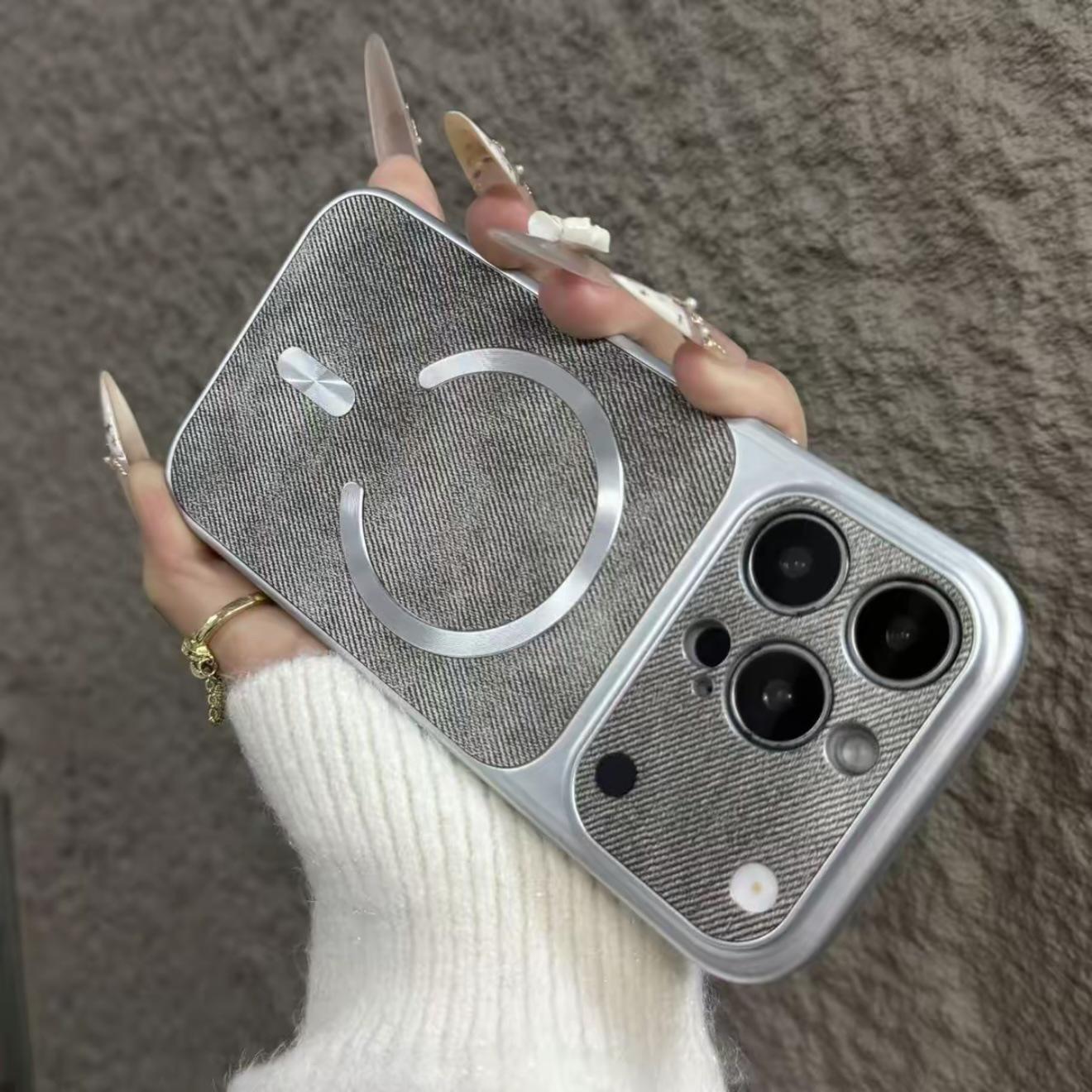 Apple 17 Pro Max Phone Case: Magnetic Denim Texture Skin for iPhone 16 with Large Window Protection. iPhone 14 Pro сірий колір
Apple 17 Pro Max Phone Case: Magnetic Denim Texture Skin for iPhone 16 with Large Window Protection. iPhone 14 Pro сірий колір