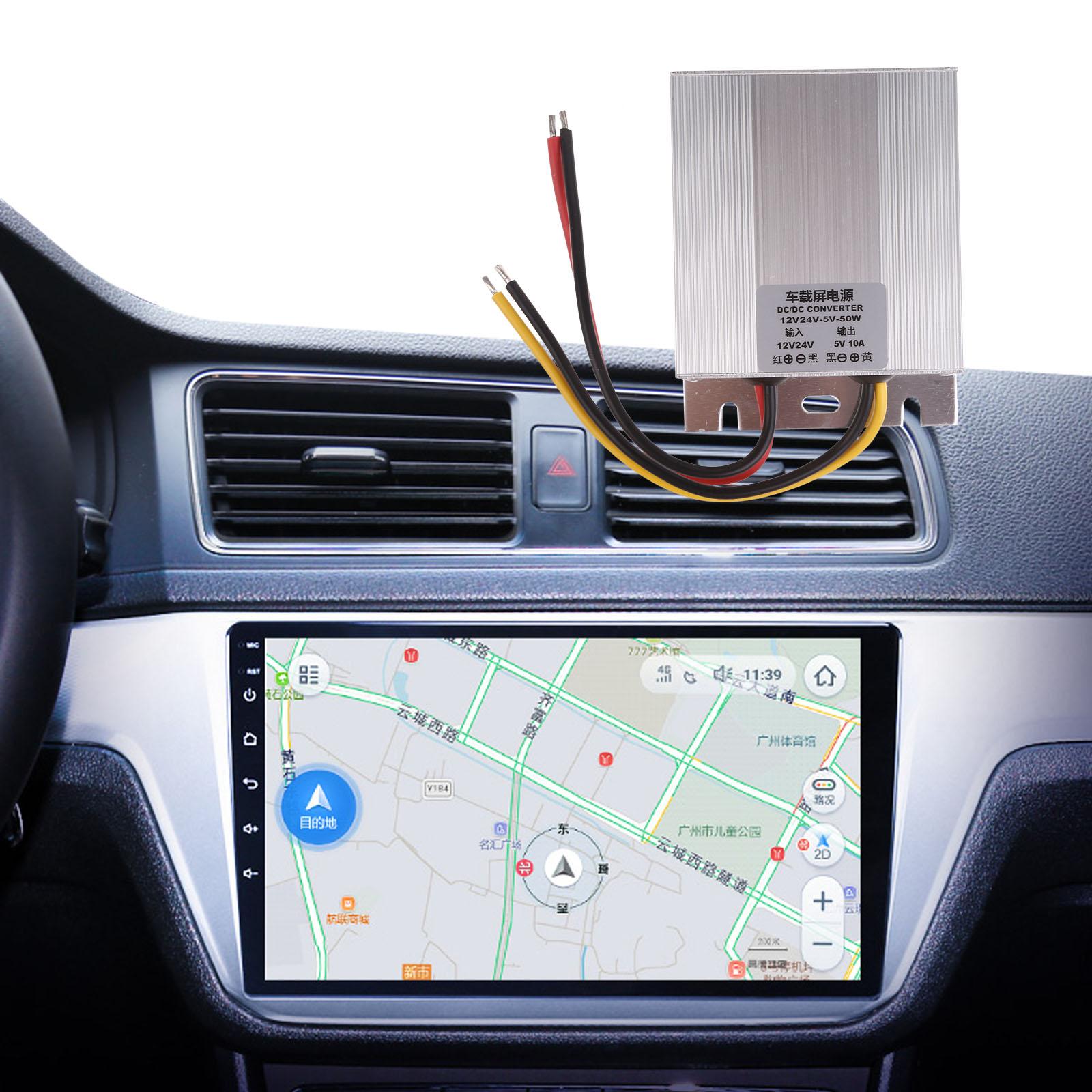 DC-DC Voltage Converter Car Power Adapter 12V/24V to 5V 10A 15 Output for 5V Electronic evices Aluminum Alloy 10A
DC-DC Voltage Converter Car Power Adapter 12V/24V to 5V 10A 15 Output for 5V Electronic evices Aluminum Alloy 10A