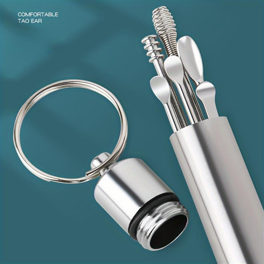 Stainless Steel Ear Cleaning Kit - Portable Spiral Scoop Set with Keychain, Odorless & Battery-Free steel pipe срібний
Stainless Steel Ear Cleaning Kit - Portable Spiral Scoop Set with Keychain, Odorless & Battery-Free steel pipe срібний