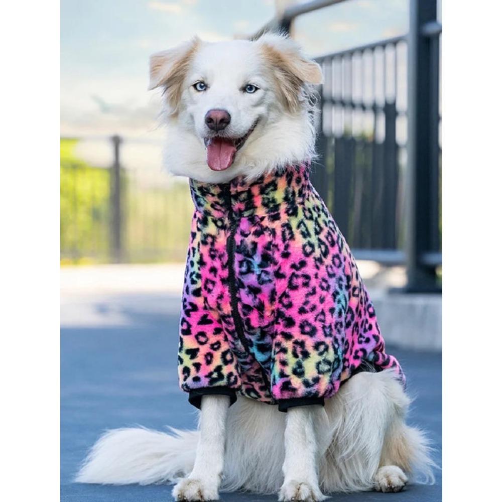 Rainbow leopard Fleece Dog Coat,Winter Warm Jacket Zip up Outfit for dogs,Fabulous Print Puppy Clothing For Large Dogs,6XL M
Rainbow leopard Fleece Dog Coat,Winter Warm Jacket Zip up Outfit for dogs,Fabulous Print Puppy Clothing For Large Dogs,6XL M
