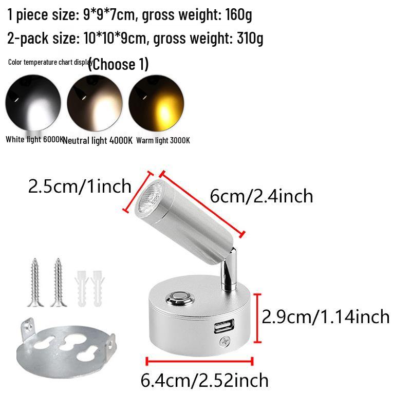 LED Touch Dimmer Yacht Light - 3W Marine Spotlight with USB, Low Voltage RV Reading Light 3W White Light 6000K
LED Touch Dimmer Yacht Light - 3W Marine Spotlight with USB, Low Voltage RV Reading Light 3W White Light 6000K