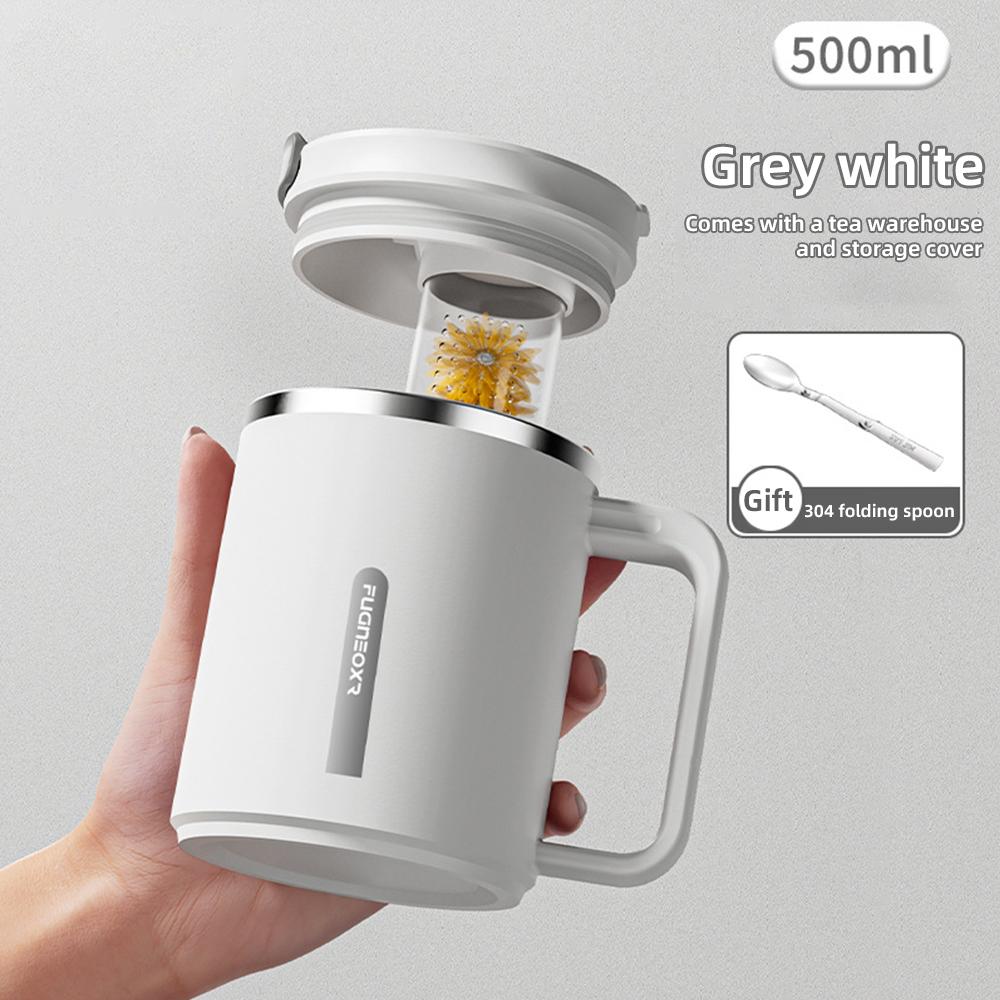 500ml Thermos Coffee Cup Featuring Spoon Stainless Steel Water Cup Featuring Tea Built-in Filter Iced Coffee Mug Double-la Practical Use 500ml
500ml Thermos Coffee Cup Featuring Spoon Stainless Steel Water Cup Featuring Tea Built-in Filter Iced Coffee Mug Double-la Practical Use 500ml