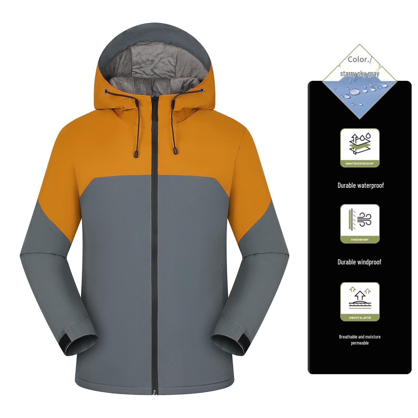 Unisex Custom Logo Windbreaker: Fleece-Lined, Windproof Mountaineering Jacket for Autumn/Winter Extra Large
Unisex Custom Logo Windbreaker: Fleece-Lined, Windproof Mountaineering Jacket for Autumn/Winter Extra Large