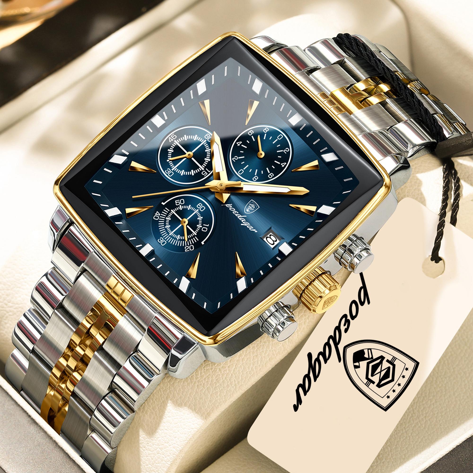 POEDAGAR Top Luxury Business Male Wristwatch Waterproof Luminous Stainless Steel Watch Chronograph Date Quartz Watches синий/золотой
POEDAGAR Top Luxury Business Male Wristwatch Waterproof Luminous Stainless Steel Watch Chronograph Date Quartz Watches синий/золотой