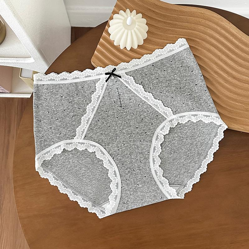 Ladies Summer Gentle Lace Stitching Jacquard Cotton Color Yarn 10A Bacteriostatic Crotch Mid Waist Triangle Briefs M
Ladies Summer Gentle Lace Stitching Jacquard Cotton Color Yarn 10A Bacteriostatic Crotch Mid Waist Triangle Briefs M