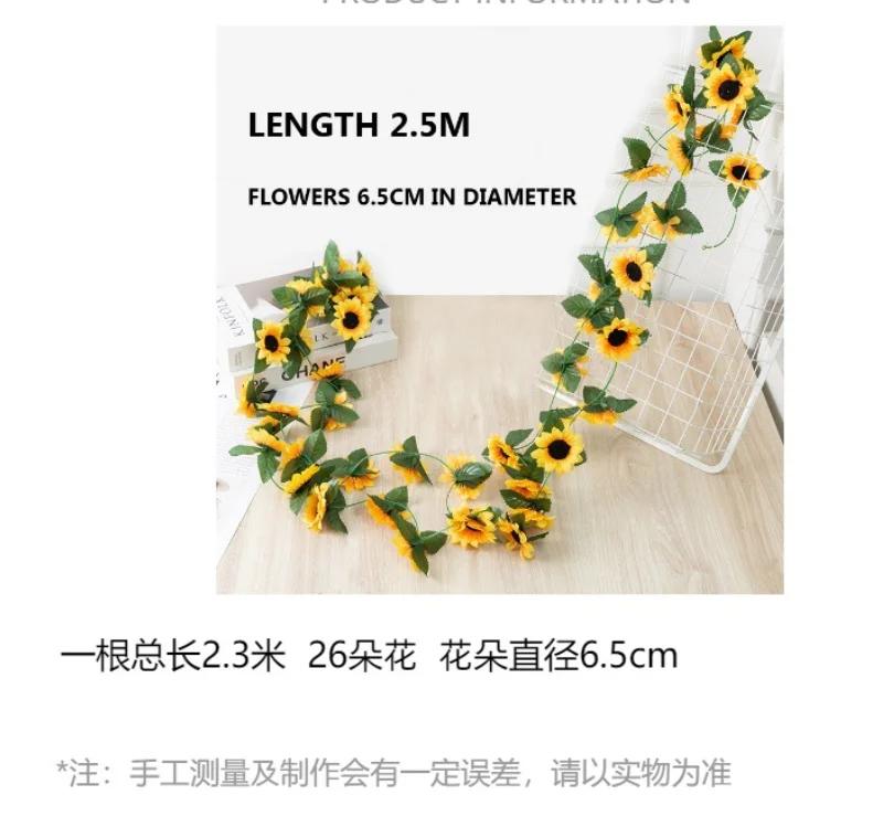 2026 New Artificial Sunflower Vine Fake Flower Rattan for Wedding Christmas Decoration Yellow Sunflower Garland Home Decor
2026 New Artificial Sunflower Vine Fake Flower Rattan for Wedding Christmas Decoration Yellow Sunflower Garland Home Decor