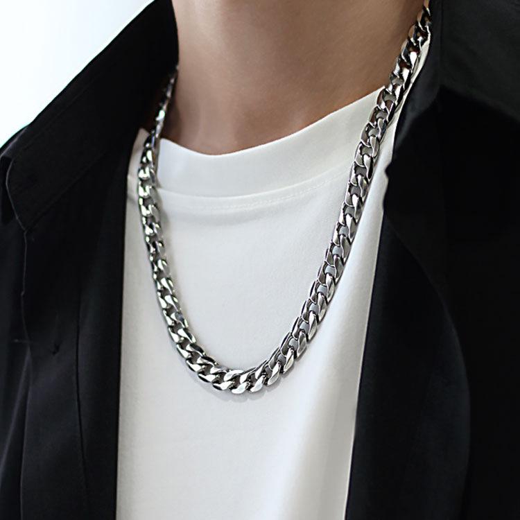 Men s Trendy Cuban Chain Necklace - Titanium Steel, Non-fading, Thick Iron Chain, Hip Hop Style, European/American Fashion.
Men s Trendy Cuban Chain Necklace - Titanium Steel, Non-fading, Thick Iron Chain, Hip Hop Style, European/American Fashion.
